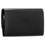 Back product shot of the Oroton Alexa Texture Wallet Clutch in Black and Croc Effect Leather for Women
