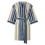 Front product shot of the Oroton Boathouse Stripe Dress in Multi and 100% cotton for Women