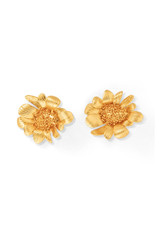 Front product shot of the Oroton Peony Earrings in Worn Gold and Brass for Women