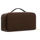 Back product shot of the Oroton Fife Large Beauty Case in Thicket and Pebble leather for Women