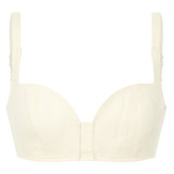 Front product shot of the Oroton Bralette in Soft Cream and 100% Linen for Women