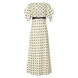 Front product shot of the Oroton Spot Print Dress in Vanilla Bean and 100% Silk for Women