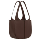 Back product shot of the Oroton Emilia Tote in Bear Brown and Pebble leather for Women
