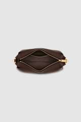 Internal product shot of the Oroton Alice Crossbody in Bear Brown and Pebble leather for Women