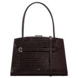 Front product shot of the Oroton Audrey Texture Three Pocket Day Bag in Mahogany and Textured leather for Women