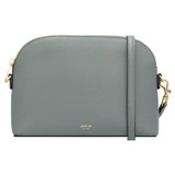 Front product shot of the Oroton Inez Slim Crossbody in Greystone and Saffiano Leather for Women