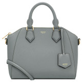 Front product shot of the Oroton Inez Mini Day Bag in Greystone and Saffiano Leather for Women
