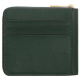 Back product shot of the Oroton Inez Small Zip Wallet in Juniper and Saffiano Leather for Women