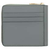 Back product shot of the Oroton Inez Small Zip Wallet in Greystone and Saffiano Leather for Women