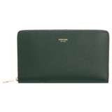 Front product shot of the Oroton Inez Zip Book Wallet in Juniper and Saffiano Leather for Women