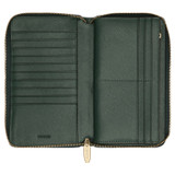 Internal product shot of the Oroton Inez Zip Book Wallet in Juniper and Saffiano Leather for Women