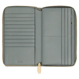 Internal product shot of the Oroton Inez Zip Book Wallet in Greystone and Saffiano Leather for Women