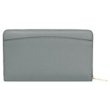 Back product shot of the Oroton Inez Zip Book Wallet in Greystone and Saffiano Leather for Women