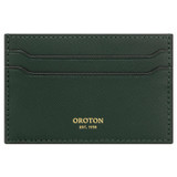 Front product shot of the Oroton Inez Credit Card Sleeve in Juniper and Saffiano Leather for Women
