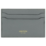 Front product shot of the Oroton Inez Credit Card Sleeve in Greystone and Saffiano Leather for Women