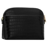 Back product shot of the Oroton Inez Texture Slim Crossbody in Black Croc and Embossed Leather for Women