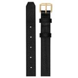 Front product shot of the Oroton Margot Narrow Belt in Black and Pebble Leather for Women