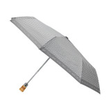 Front product shot of the Oroton Bamboo Small Umbrella in Grey Flannel and Pongee fabric (water resistant) for 
