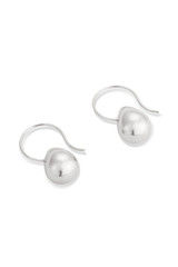 Front product shot of the Oroton Bonnie Tear Drop Bead Earrings in Silver and Sustainably sourced 925 Sterling Silver for Women