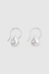 Front product shot of the Oroton Bonnie Tear Drop Bead Earrings in Silver and Sustainably sourced 925 Sterling Silver for Women