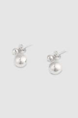 Front product shot of the Oroton Bonnie Bead Drop Earrings in Silver and Sustainably sourced 925 Sterling Silver for Women