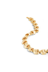 Front product shot of the Oroton Tulip Necklace in Gold and Brass for Women