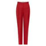 Front product shot of the Oroton Pleat Pant in Cerise and 50% wool, 50% recycled polyester for Women