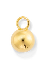 Front product shot of the Oroton Bonnie Sphere Charm in Gold and 100% Recycled Sterling Silver for Women