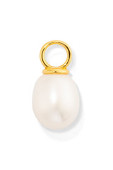 Front product shot of the Oroton Bonnie Pearl Charm in Gold/Pearl and Sustainably sourced 925 Sterling Silver for Women