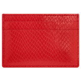 Back product shot of the Oroton Mia Texture Card Sleeve in True Red and Textured leather for Women
