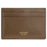 Front product shot of the Oroton Mia Texture Card Sleeve in Wicker and Textured leather for Women