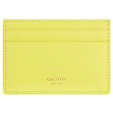 Front product shot of the Oroton Mia Texture Card Sleeve in Sicily Yellow and Textured leather for Women