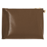 Back product shot of the Oroton Mia Texture Pouch in Wicker and Textured leather for Women