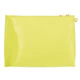 Back product shot of the Oroton Mia Texture Pouch in Sicily Yellow and Textured leather for Women