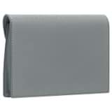 Back product shot of the Oroton Mia Texture Clutch in Grey Flannel and Textured leather for Women