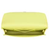 Internal product shot of the Oroton Mia Texture Clutch in Sicily Yellow and Textured leather for Women