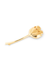 Front product shot of the Oroton Tulip Brooch in Gold and Brass for Women
