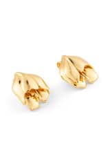 Front product shot of the Oroton Tulip Earrings in Gold and Brass for Women