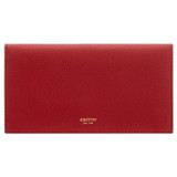 Front product shot of the Oroton Dylan Soft Fold Wallet in Dark Ruby and Pebble Leather for Women