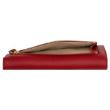 Internal product shot of the Oroton Dylan Soft Fold Wallet in Dark Ruby and Pebble Leather for Women