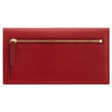 Back product shot of the Oroton Dylan Soft Fold Wallet in Dark Ruby and Pebble Leather for Women