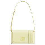 Front product shot of the Oroton Della Texture Small Baguette in Lemon Curd and Textured leather for Women