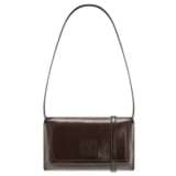 Front product shot of the Oroton Della Texture Small Baguette in Mahogany and Textured leather for Women