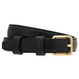 Front product shot of the Oroton Florence 20mm Belt in Black and Smooth leather for Women