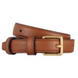 Front product shot of the Oroton Florence 20mm Belt in Cognac and Smooth leather for Women