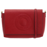 Front product shot of the Oroton Polly Crossbody in Dark Ruby and Pebble leather for Women