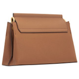 Back product shot of the Oroton Elm Small Satchel Bag in Tan and Smooth Pebble Leather for Women