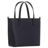 Back product shot of the Oroton Polly Small Tote in Dark Navy and Pebble Leather for Women