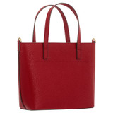 Back product shot of the Oroton Polly Small Tote in Dark Ruby and Pebble Leather for Women