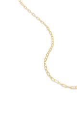 Front product shot of the Oroton Kimberley Pearl Lariat Necklace in Gold/Pearl and Brass for Women